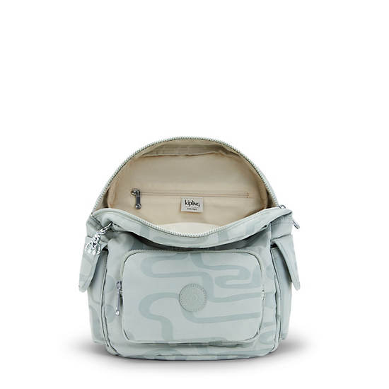 Kipling City Pack Small Classic Printed Rygsække Turkis | DK 1504WN